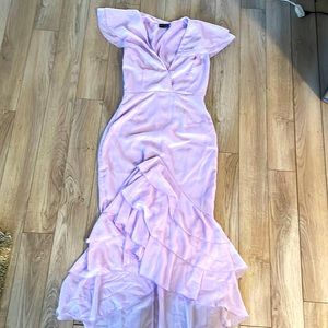 Stunning midi lilac Dress | ruffles | spring dress